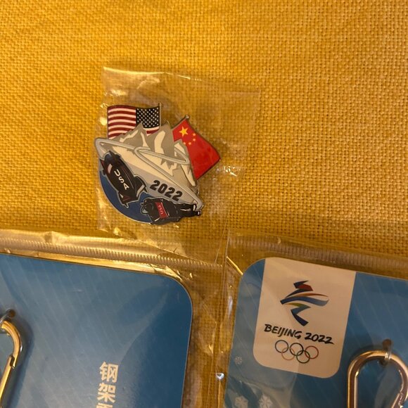 Beijing 2002 Winter Olympics official licensed key chain set with mascot Bing - Picture 2 of 5